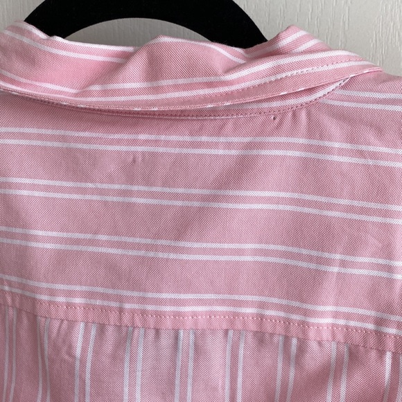 *SOLD* NWT Tommy Hilfiger Womens Pink and White Striped Button Down - Picture 7 of 8